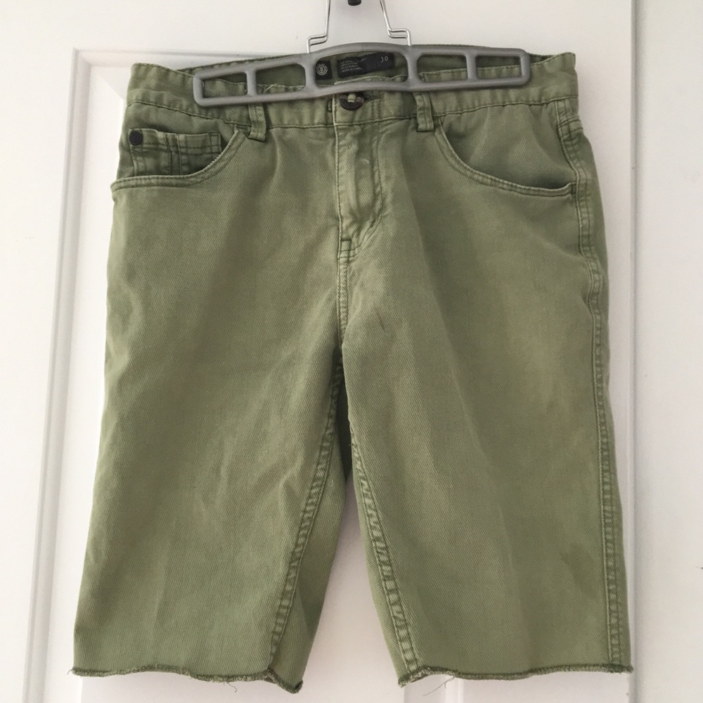 Kaki Element Denim Shorts